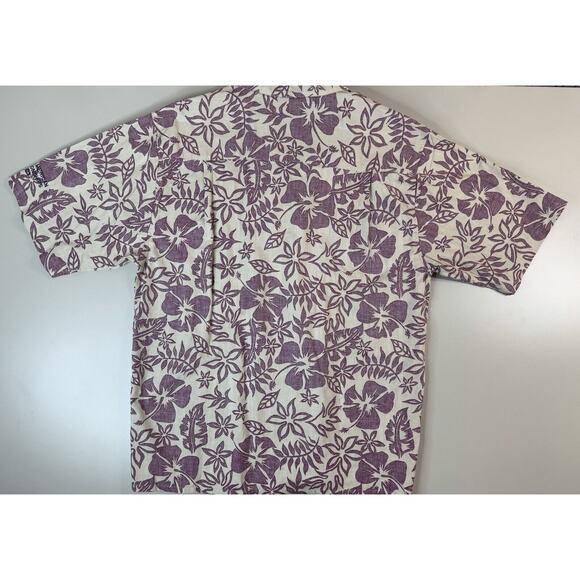 VTG 2003 OP Hawaiian Aloha Shirt XL Red USA Sailing Regatta Tropical Floral Y2K - Picture 12 of 13